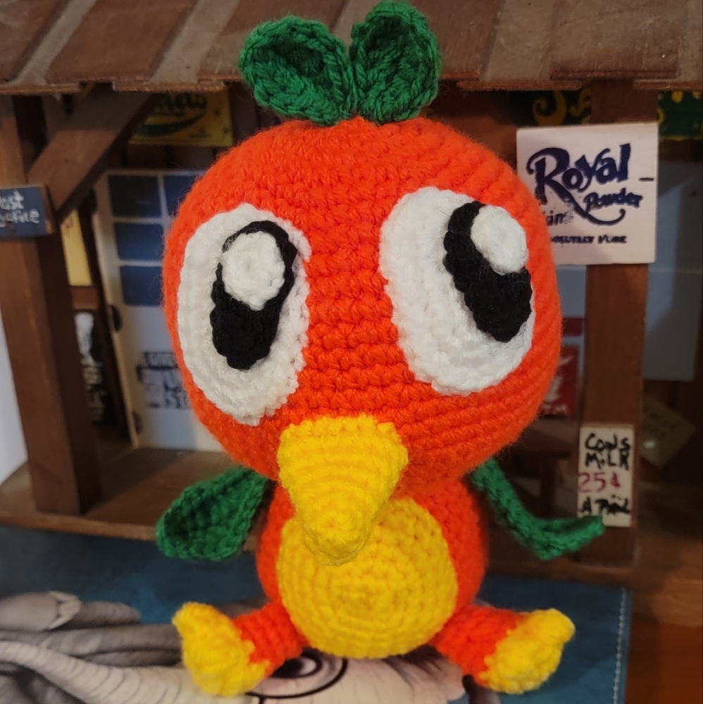 Crocheted Orange Bird